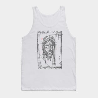 Jesus Christ Face at the crucifixion Tank Top